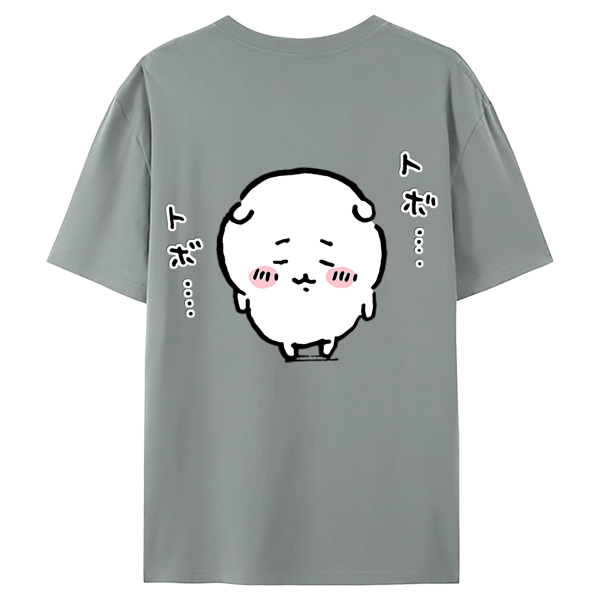 （画像用） ちいかわ ちいかわ Chii-kawa chiikawa 綿100％ メンズ半袖Tシャツ（バックプリント） 通気性